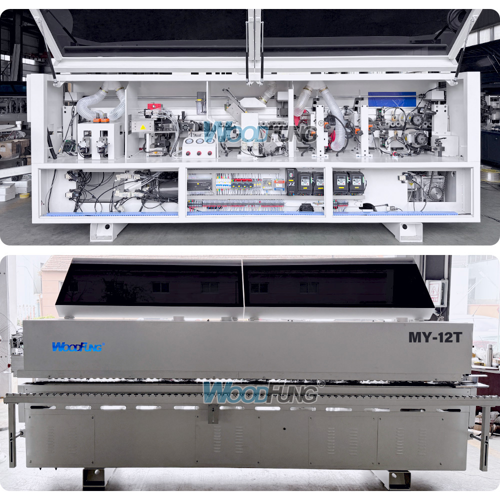 MY-12T premilling automatic edge banding machine with top glue pot