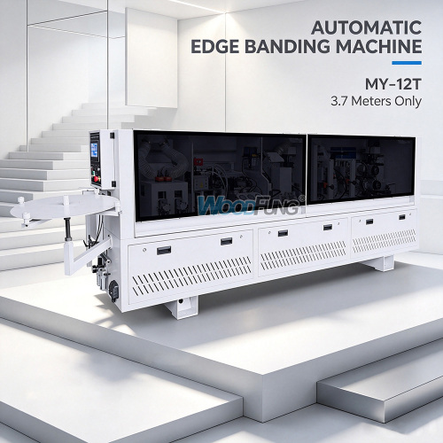 MY-12T premilling automatic edge banding machine with top glue pot