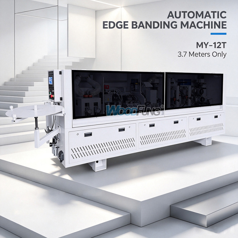 MY-12T premilling automatic edge banding machine with top glue pot