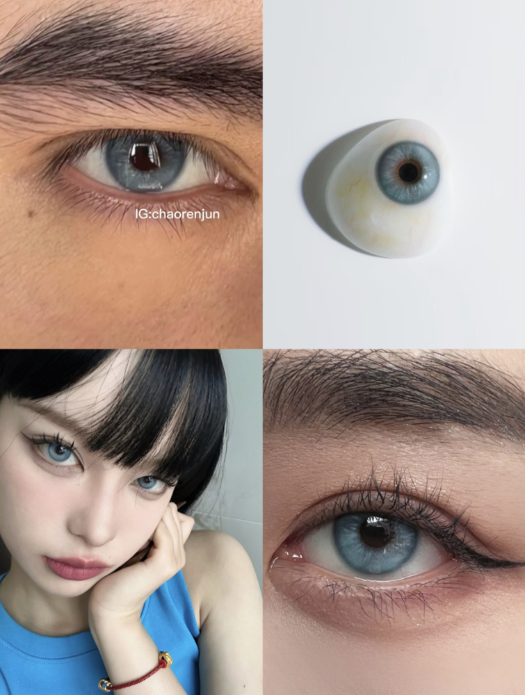 日拋 CHAORENJUN  艾莎冰藍 0-800度 編號580
