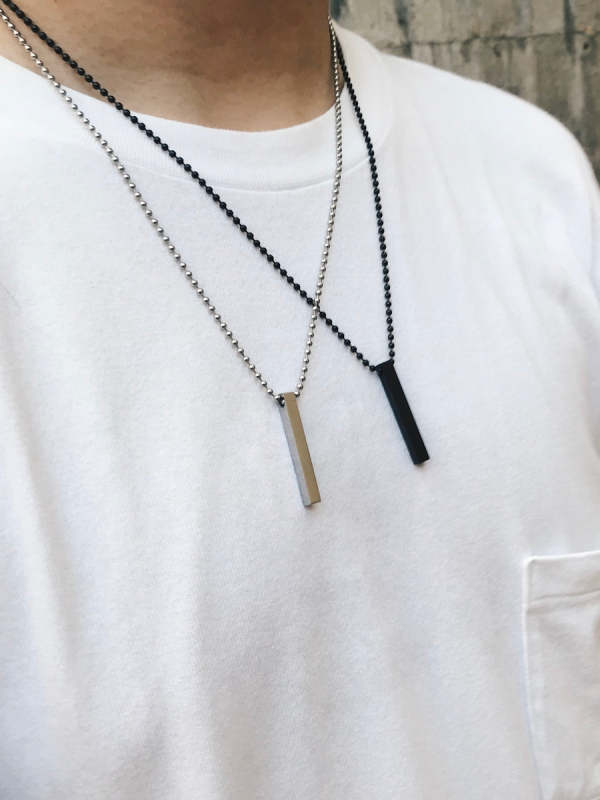 Minimal bar necklace (silver)