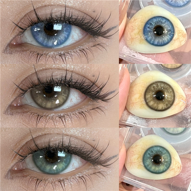 【069】月拋 Brown/Blue/Green棕/藍/綠色 0-800度