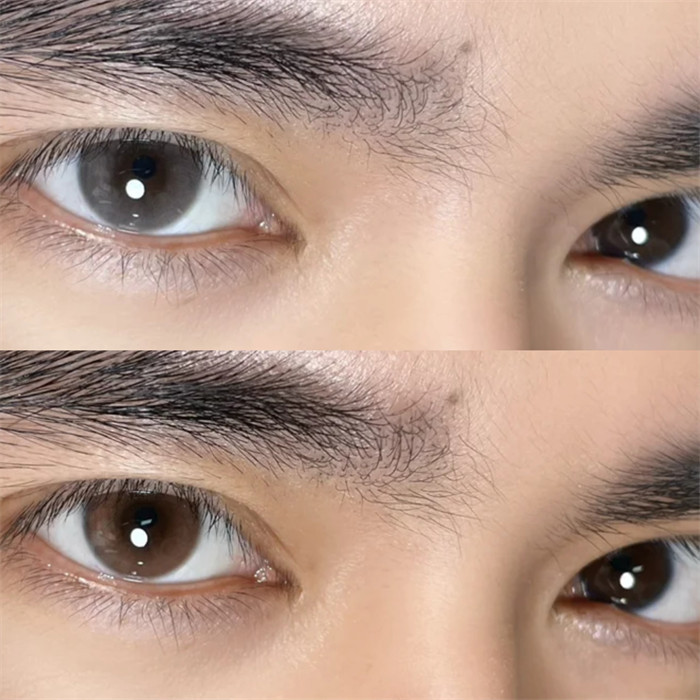 【496】半年拋 BROWN/GRAY粉棕/灰色0-800度