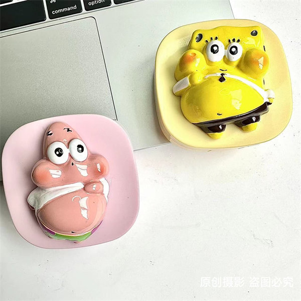 【海綿寶寶】隱眼盒 水盒子單副裝SH15
