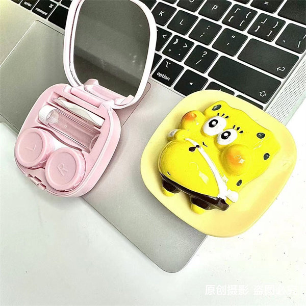 【海綿寶寶】隱眼盒 水盒子單副裝SH15