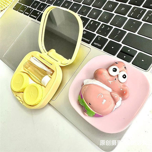 【海綿寶寶】隱眼盒 水盒子單副裝SH15