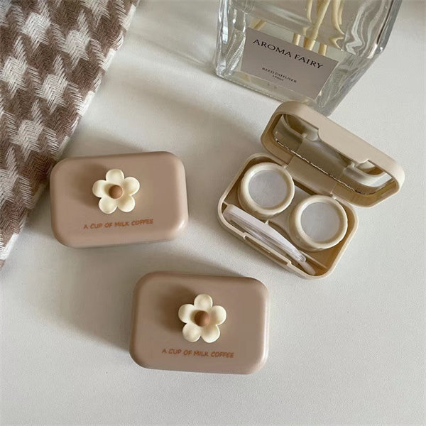 【奶油花朵】隱眼盒 水盒子單副裝SH34