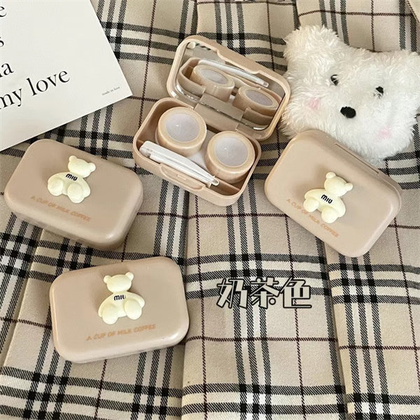 【奶油花朵】隱眼盒 水盒子單副裝SH34