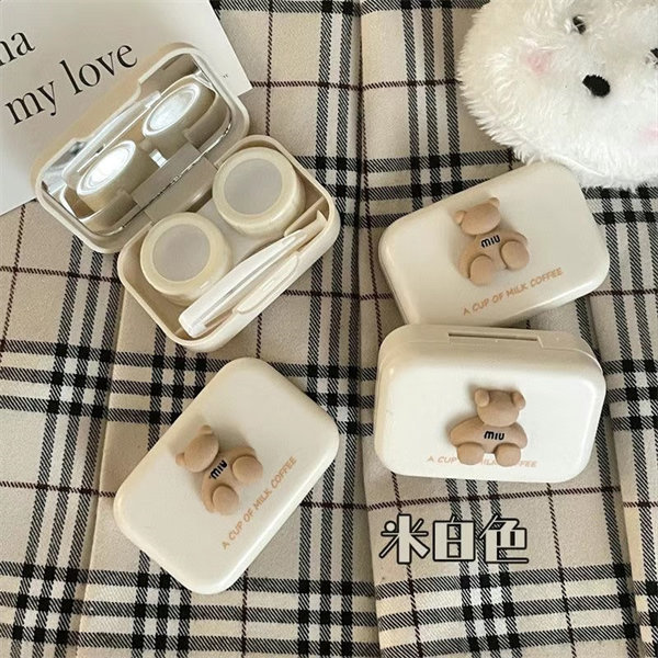 【奶油花朵】隱眼盒 水盒子單副裝SH34