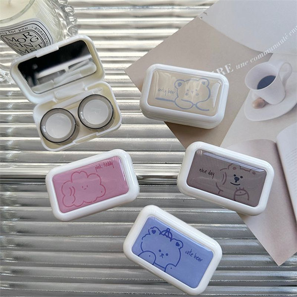 【輕奢小熊款】隱眼盒 水盒子單副裝SH38