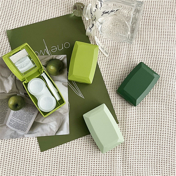 【森系高顏值綠色】隱眼盒 水盒子單副裝SH49