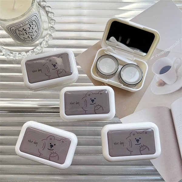 【輕奢小熊款】隱眼盒 水盒子單副裝SH38