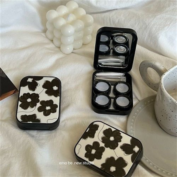 【暗黑玫瑰高級個性】隱眼盒 水盒子兩副裝SH57