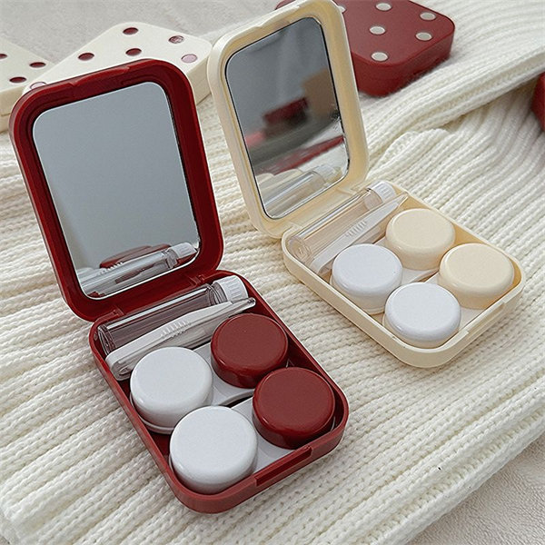 【個性波點清新可愛】隱眼盒 水盒子兩副裝SH59