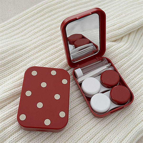 【個性波點清新可愛】隱眼盒 水盒子兩副裝SH59