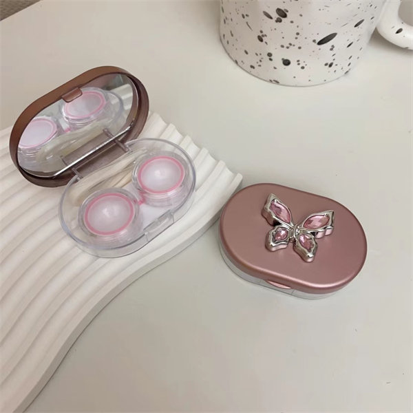 【高級感電鍍蝴蝶】隱眼盒 水盒子兩副裝SH39