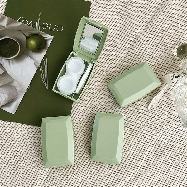 【森系高顏值綠色】隱眼盒 水盒子單副裝SH49