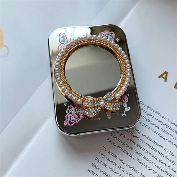 【高級珍珠蝴蝶結】隱眼盒 水盒子兩副裝SH52