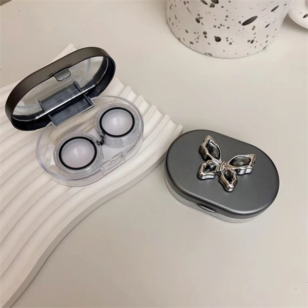 【高級感電鍍蝴蝶】隱眼盒 水盒子兩副裝SH39