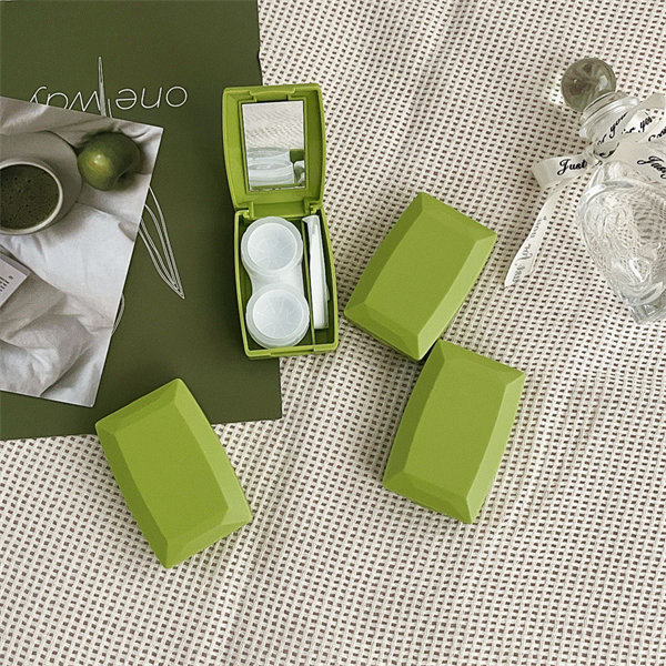 【森系高顏值綠色】隱眼盒 水盒子單副裝SH49