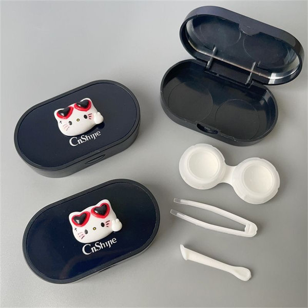 【高級ins風kt貓】隱眼盒 水盒子單副裝SH56