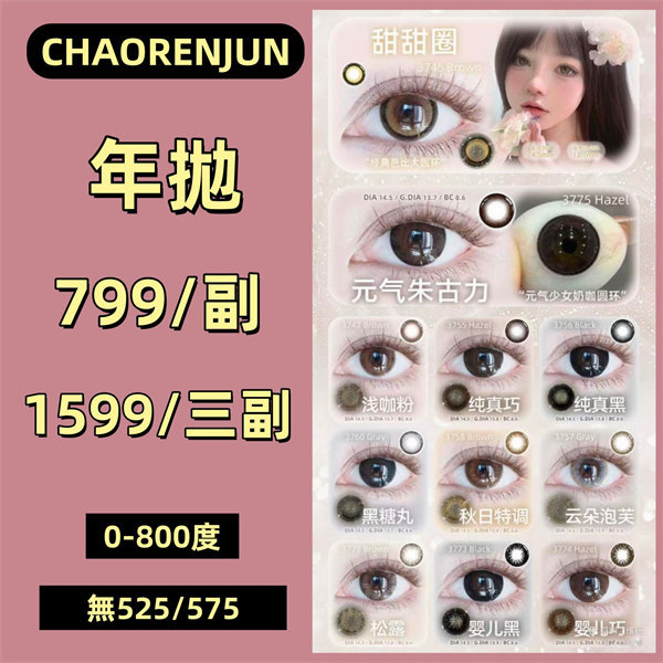 【1908】年抛 優惠套組 0-1000度