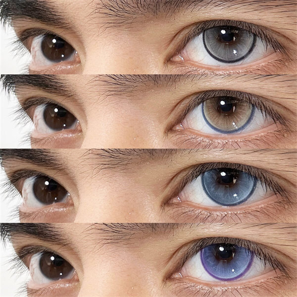 【2061】半年拋 GRAY/BROWN/BLUE/VIOLET 灰/棕/藍/紫 0-800度