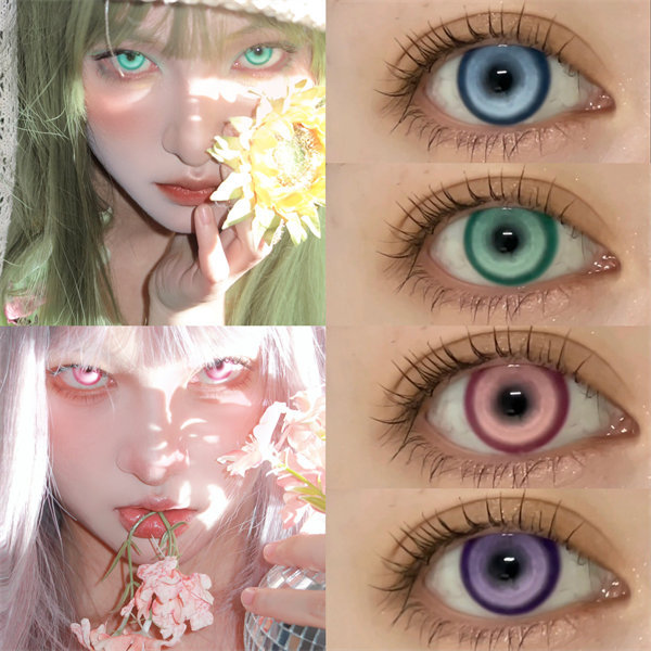 【2068】半年拋 BLUE/VIOLET/GREEN/PINK 藍/紫/綠/粉 0-800度