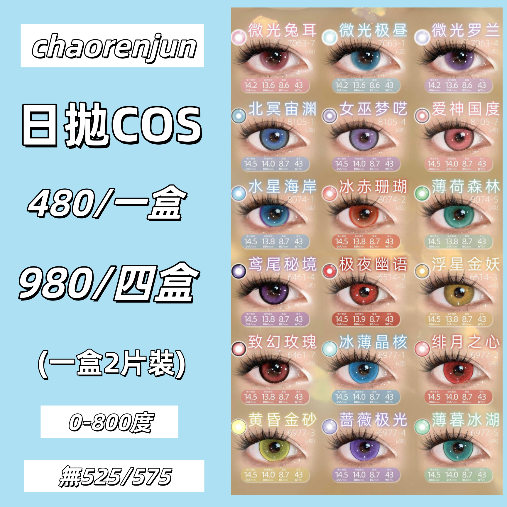 【1914】日抛   優惠套組 0-800度
