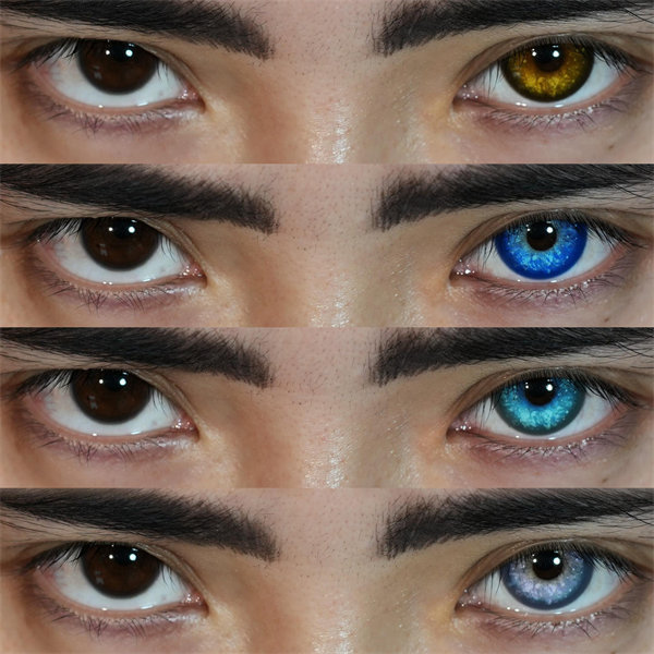 【0427】半年抛 BROWN/BLUE/GREEN/GRAY 金棕/藍/綠/灰 0-800度