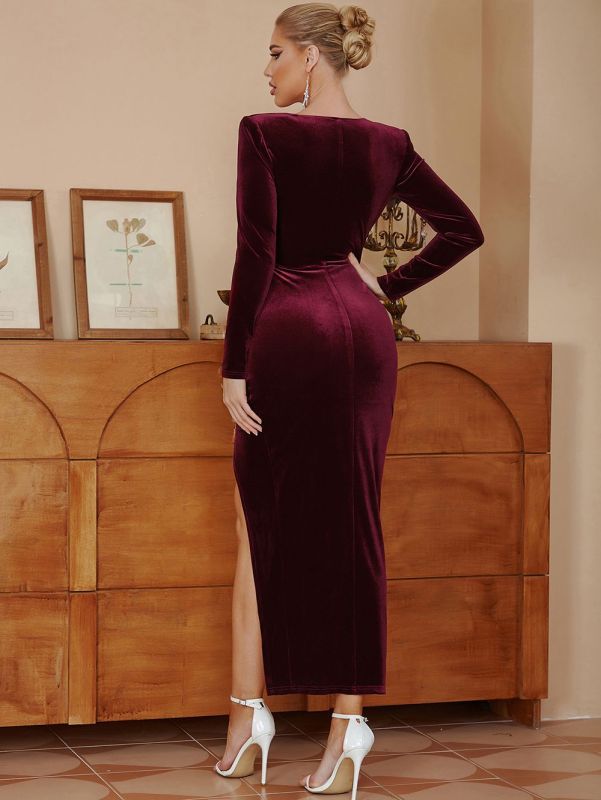 Velvet Midi Dresses WBH0003