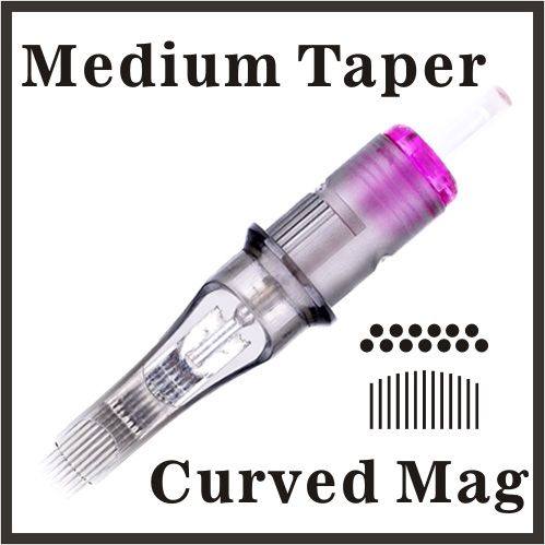 ELITE 3 Needle Cartridges - Medium Taper Curved Magnum 0.35mm