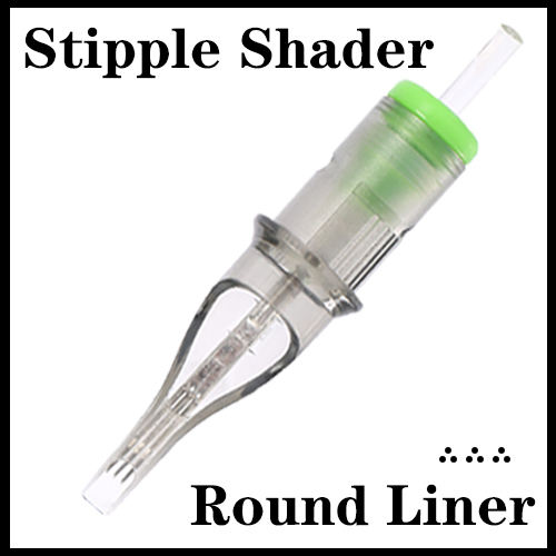 ELITE 3 Needle Cartridges - Long Taper Stipple Shader 0.35mm