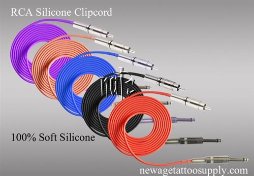 RCA Silicone Clip Cord, 100% Soft Silicone ,5 Colors