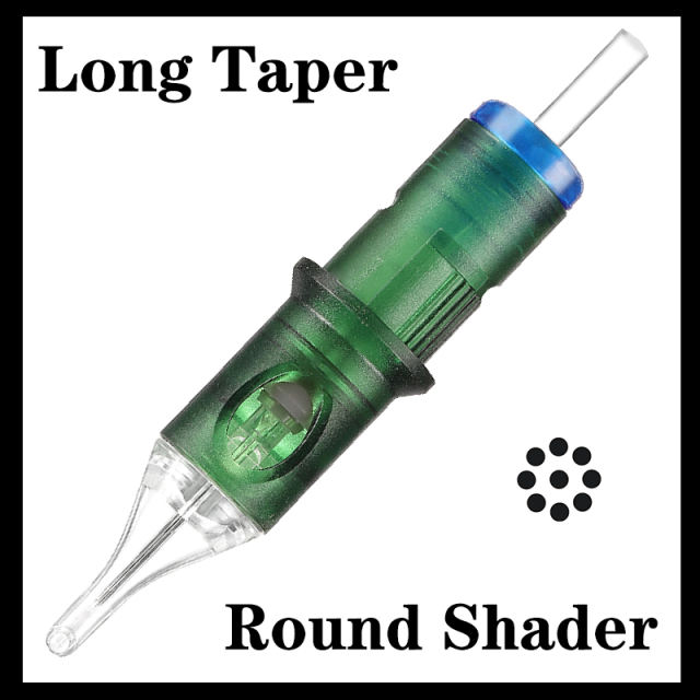 ELITE INFINI Needle Cartridge- Long Taper Round Shader 0.35mm