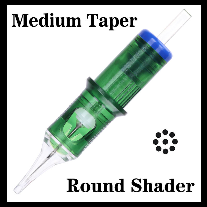 ELITE INFINI Needle Cartridges - Medium Taper Round Shaders 0.35mm