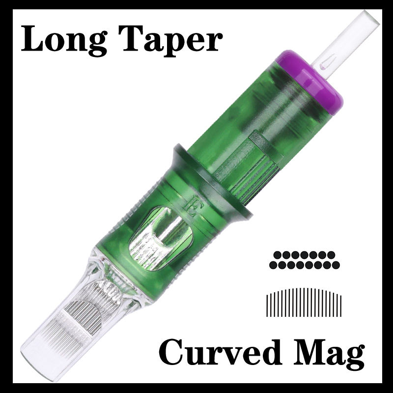 ELITE INFINI Needle Cartridge-Long Taper Curved Magnum 0.35mm