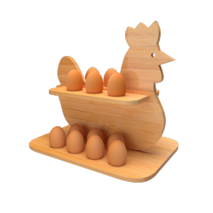 bamboo double egg rack