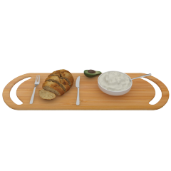 Long oval handle tray