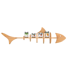 Fish bone shaped storage rack