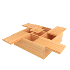 5-zone mortise and tenon tea box