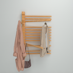 Wall rotating clothes and hats hook rack