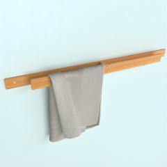 Bathroom wall towel rack