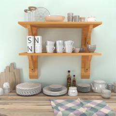 double layer wall mount rack