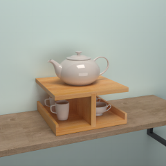 Tea set storage desk