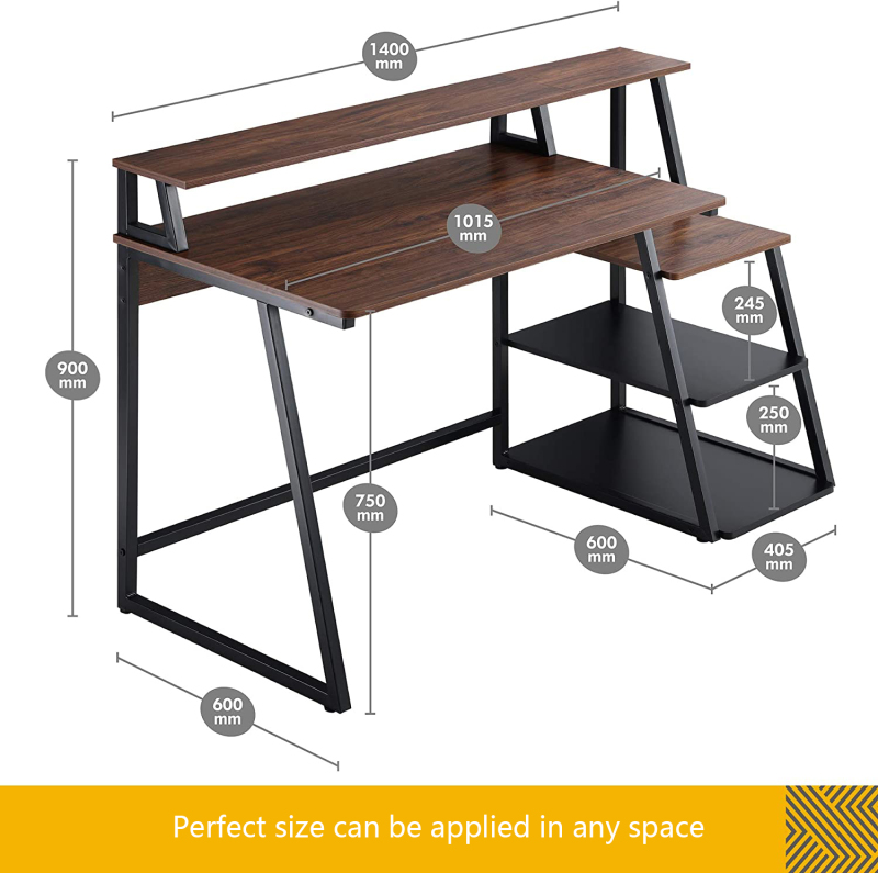 Nu-Deco Computer Desk with Hutch MH23016