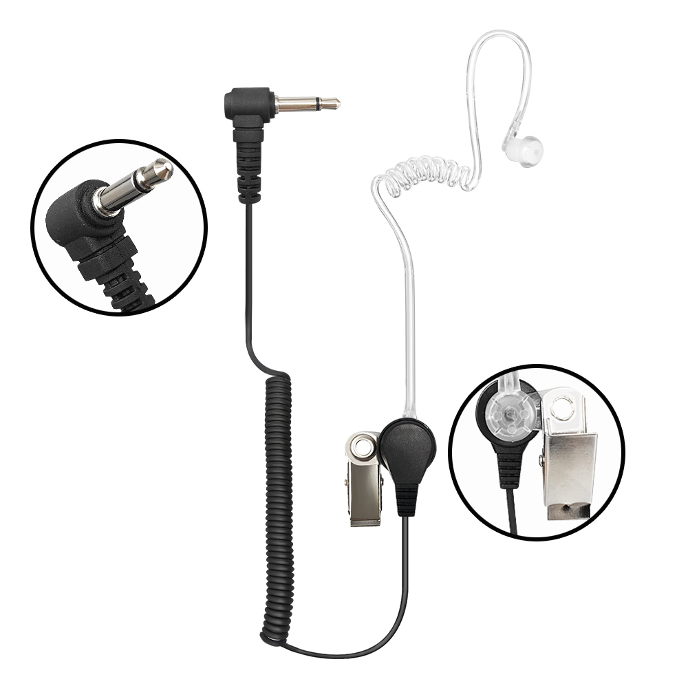 3.5mm Listen Only Acoustic Headset Earpiece Compatible with Radio Walkie Talkie