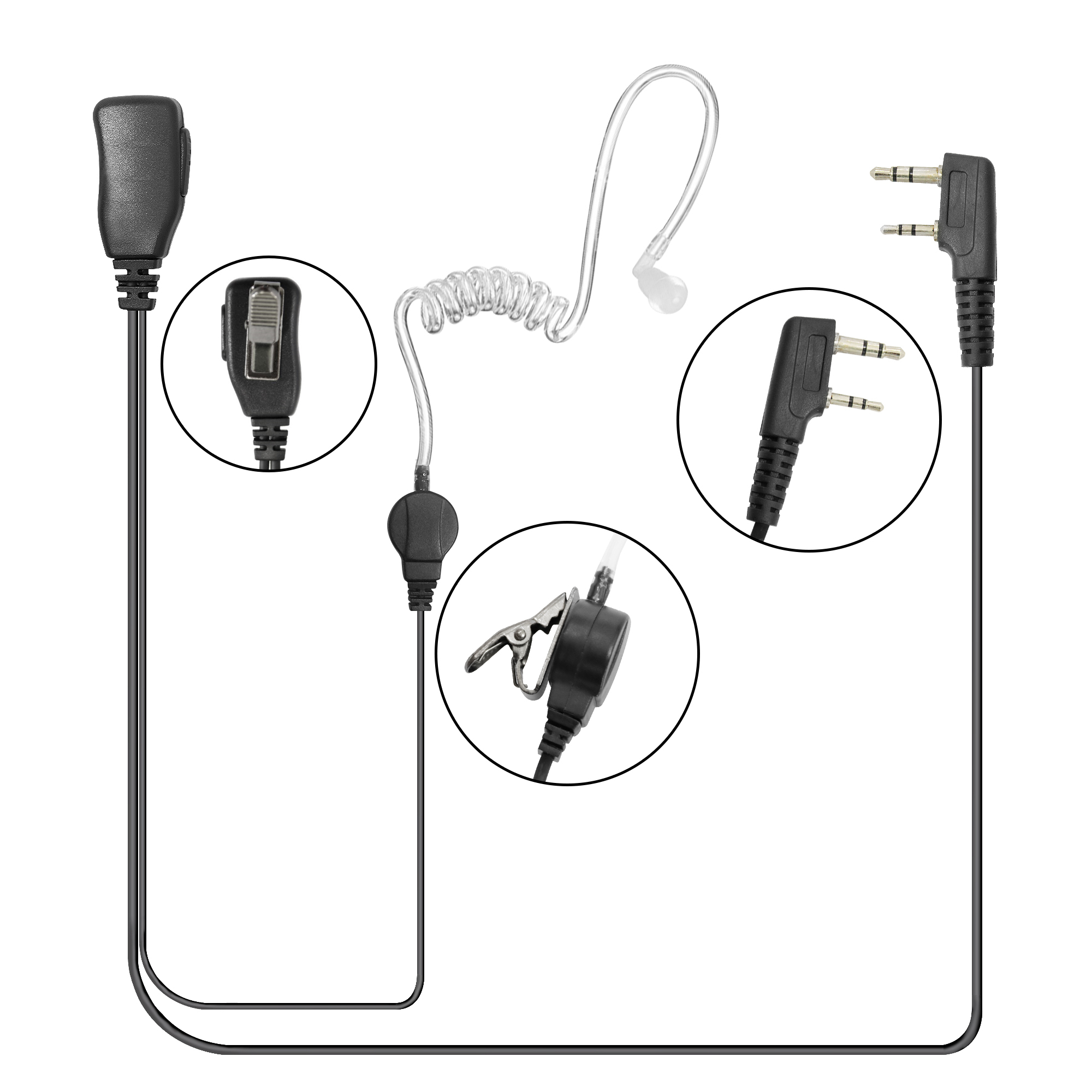 1-wire Headset Earpiece mic For TK3402 TK3302 TK3312 TK3360 Portable Radio