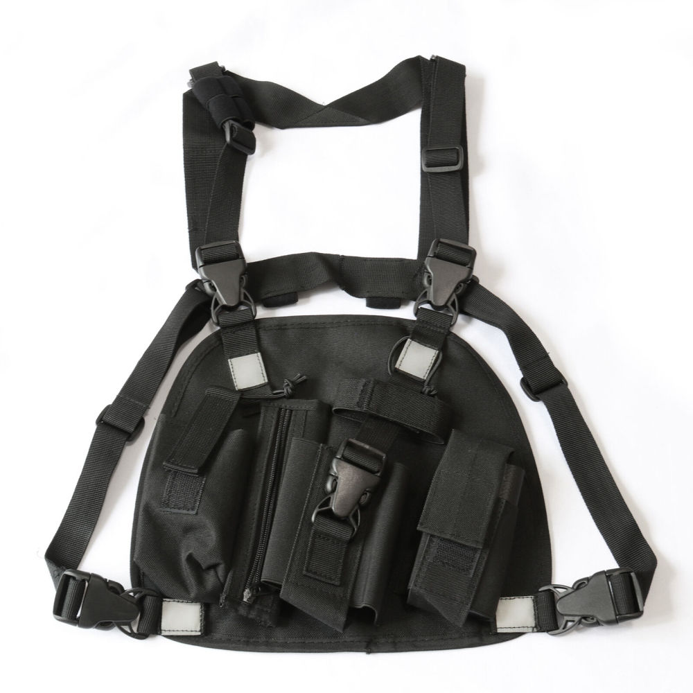 Universal Chest Harness Chest Pack Pouch Holster Vest Rig For Portable Radio