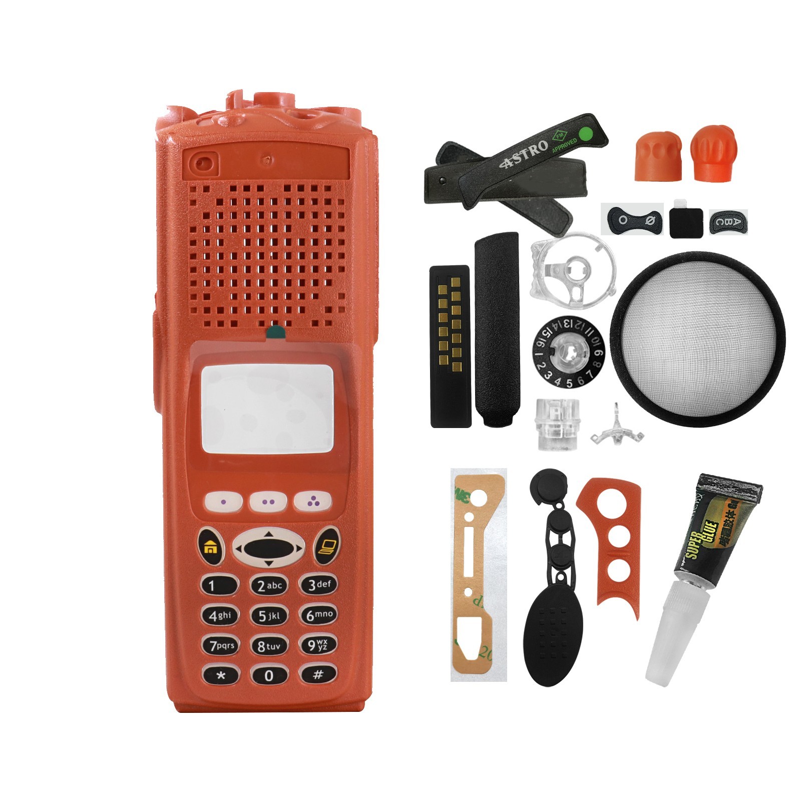 Red Front Housing Case For XTS5000 Model 3